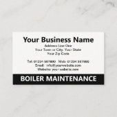 Boiler Onderhoud Cartoon met QR Code Visitekaartje (Voorkant)