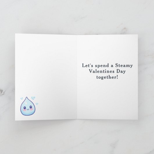 Boiling Over Met Liefde – Schattige Waterdruppeltj Feestdagen Kaart (Binnen)