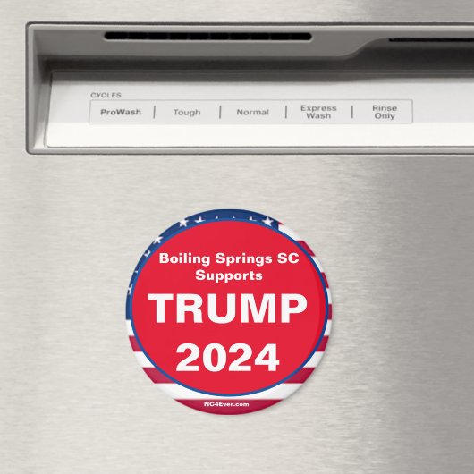 Boiling Springs SC ondersteunt TRUMP 2024 Patriott Magneet (Insitu (Vaatwasser))