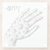 Boils Pest voor Seder Glazen Onderzetter (Achterkant)