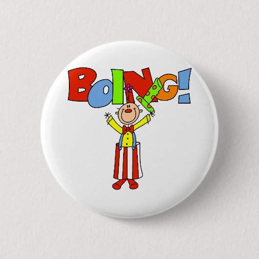 Boing Clown Ronde Button 5,7 Cm (Voorkant)
