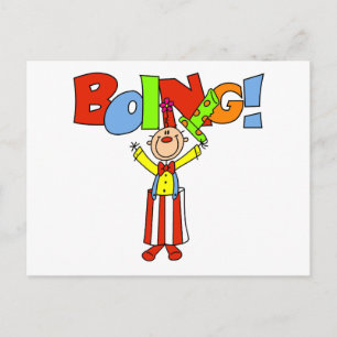 Boing Clown T-shirts en cadeaus Briefkaart