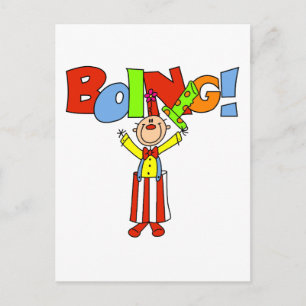 Boing Clown T-shirts en cadeaus Briefkaart