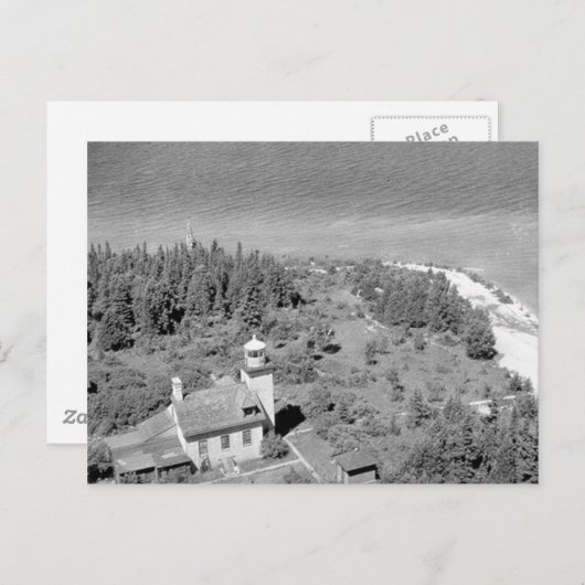 Bois Blanc-vuurtoren Briefkaart (Voorkant / Achterkant)