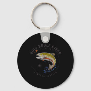 Bois Brule Rivier Wisconsin Fly Fishing Souvenir B Sleutelhanger