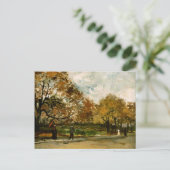 Bois de Boulogne, People Walking, Vincent van Gogh Briefkaart (Staand voorkant)