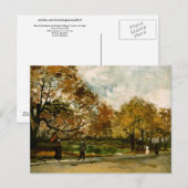 Bois de Boulogne, People Walking, Vincent van Gogh Briefkaart (Voorkant / Achterkant)