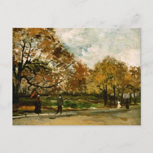 Bois de Boulogne, People Walking, Vincent van Gogh Briefkaart (Voorkant)