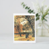Bois de Boulogne, People Walking, Vincent van Gogh Briefkaart (Staand voorkant)