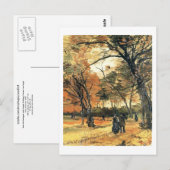 Bois de Boulogne, People Walking, Vincent van Gogh Briefkaart (Voorkant / Achterkant)