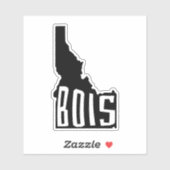 Bois, Idaho State Outline - Amerikaanse reizen Sticker (Vel)