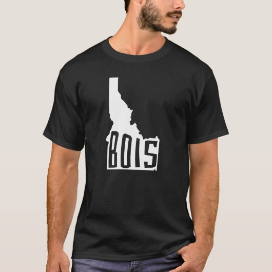Bois, Idaho State Outline - Amerikaanse reizen T-shirt (Voorkant)