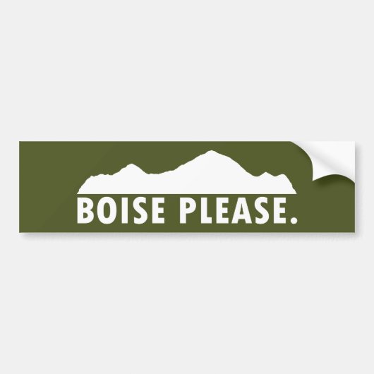 Boise Alsjeblieft Bumpersticker (Voorkant)