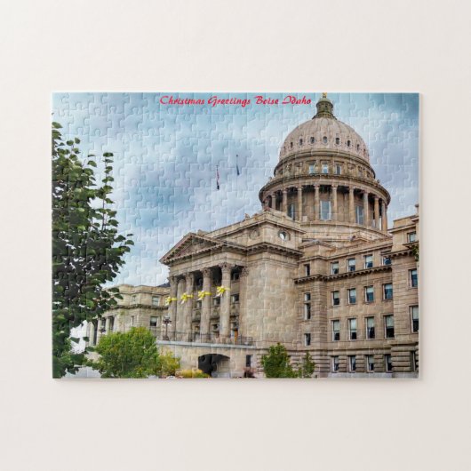 Boise Capital Idaho. kerstcadeautjes Legpuzzel (Horizontaal)