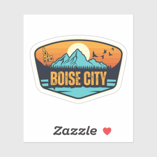 Boise City, Idaho Sticker (Vel)