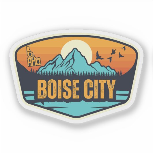 Boise City, Idaho Sticker (Voorkant)