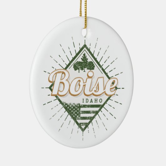 Boise City Idaho United States  USA Tree Keramisch Ornament (Rechts)
