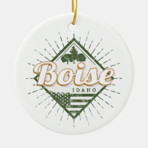Boise City Idaho United States  USA Tree Keramisch Ornament