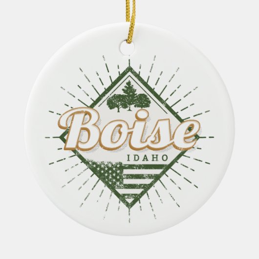 Boise City Idaho United States  USA Tree Keramisch Ornament (Voorkant)