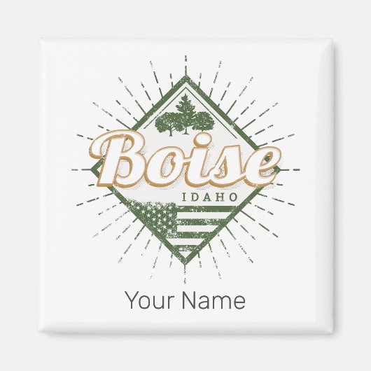 Boise City Idaho United States  USA Tree Magneet (Voorkant)