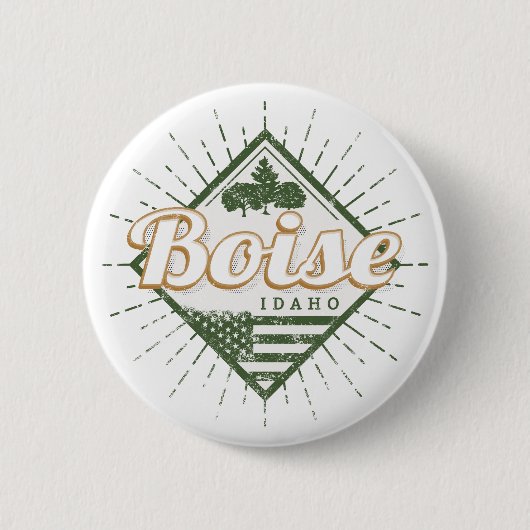 Boise City Idaho United States  USA Tree Ronde Button 5,7 Cm (Voorkant)