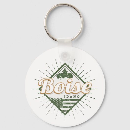 Boise City Idaho United States  USA Tree Sleutelhanger (Voorkant)