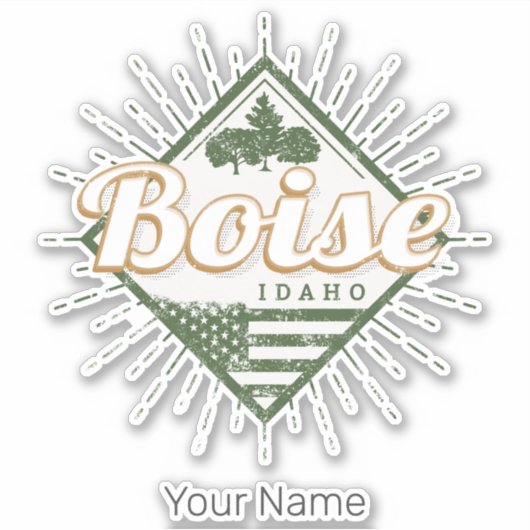 Boise City Idaho United States  USA Tree Sticker (Voorkant)