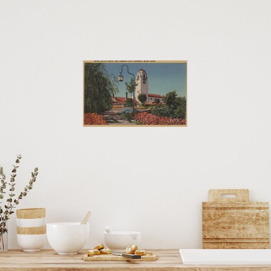 Boise, ID - Uitzicht van de Stille Oceaan van de U Poster (Keuken)