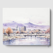 Boise, Idaho Aquarel Landschap Bruiloft Gastenboek (Achterkant)