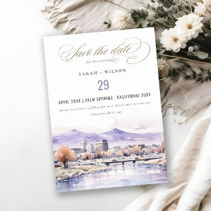 Boise, Idaho Aquarellandschap Bruiloft Save The Date