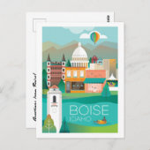 Boise, Idaho Briefkaart (Voorkant / Achterkant)