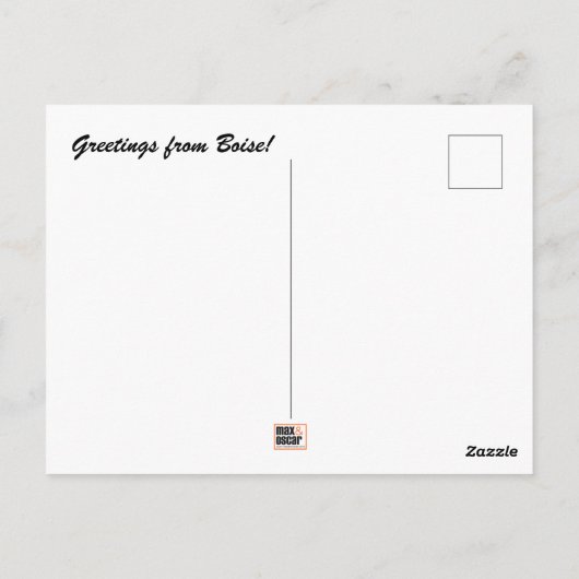 Boise, Idaho Briefkaart (Achterkant)