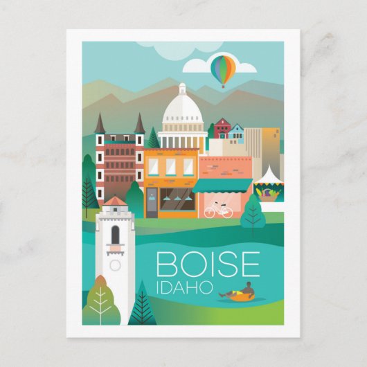 Boise, Idaho Briefkaart (Voorkant)