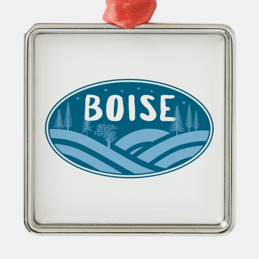 Boise Idaho buiten Metalen Ornament (Voorkant)
