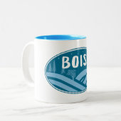 Boise Idaho buiten Tweekleurige Koffiemok (Voorkant links)