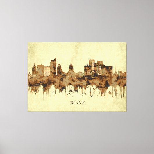 Boise Idaho Cityscape Canvas Afdruk (Voorkant)