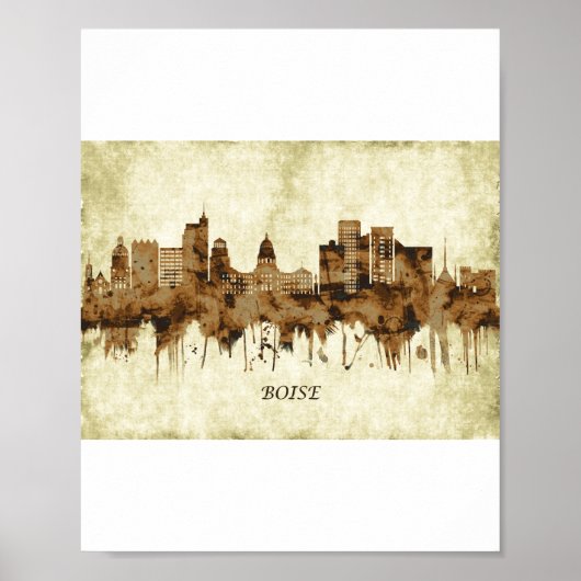Boise Idaho Cityscape Poster (Voorkant)