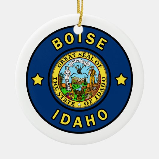 Boise Idaho Keramisch Ornament (Voorkant)