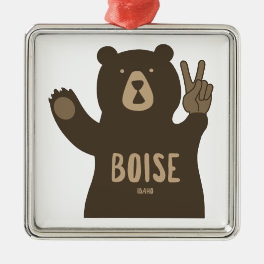Boise Idaho Peace Bear Metalen Ornament (Voorkant)
