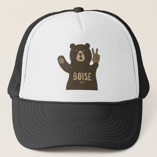 Boise Idaho Peace Bear Trucker Pet (Voorkant)