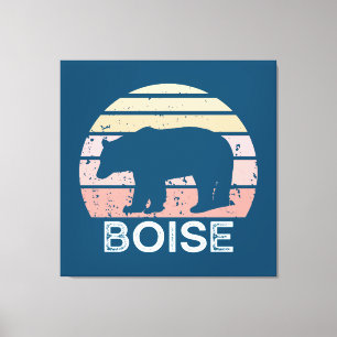 Boise Idaho Retro Beer Canvas Afdruk