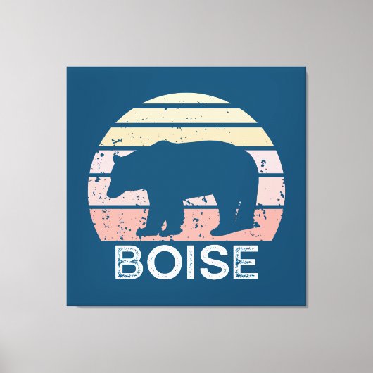 Boise Idaho Retro Beer Canvas Afdruk (Voorkant)
