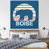 Boise Idaho Retro Beer Canvas Afdruk (Insitu (Slaapkamer))