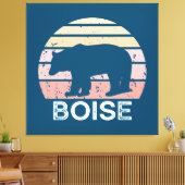 Boise Idaho Retro Beer Canvas Afdruk (Insitu (Woonkamer))