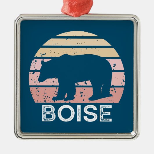 Boise Idaho Retro Beer Metalen Ornament (Voorkant)