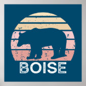 Boise Idaho Retro Beer Poster (Voorkant)