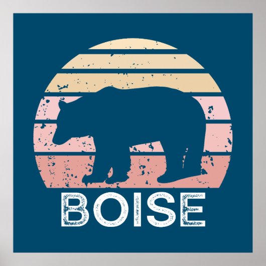 Boise Idaho Retro Beer Poster (Voorkant)