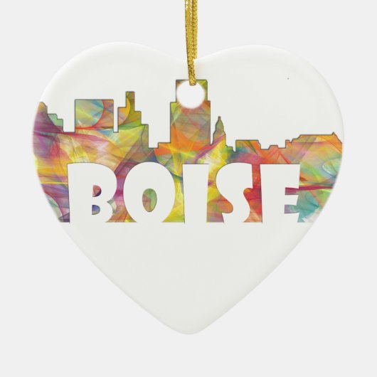 BOISE IDAHO SKYLINE MCLR2 KERAMISCH ORNAMENT (Voorkant)