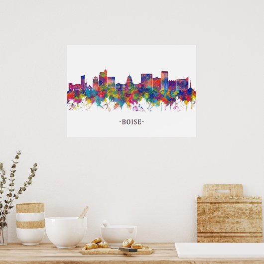 Boise Idaho Skyline Poster (Keuken)