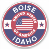 BOISE, Idaho Sticker (Voorkant)